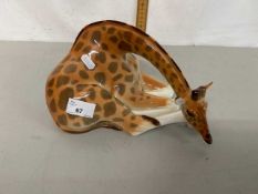 Russian porcelain model of a giraffe