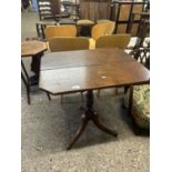 Georgian oak tripod table with octagonal top, turned column and tripod base