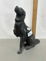 Bronzed Spelter model of a retriever (a/f)