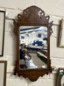 Small Georgian style fretwork framed wall mirror