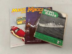 Mixed Lot: Two Meccano magazines and a volume of Model Maker (3)