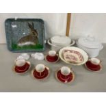 Mixed Lot: Ceramics to include Shelley coffee cans and saucers, pattern number 12894/41 together