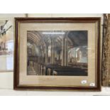 G.Baird study of the interior of St Michael at Thorne Bur Street Norwich, bombed during the Second