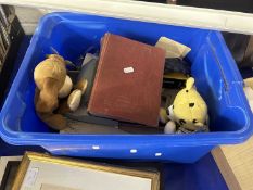 Box of various ephemera, soft toys etc