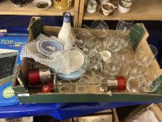 One box of various assorted house clearance ceramics and glass