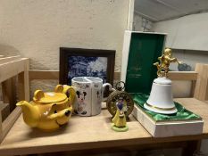 Mixed Lot: Royal Doulton The Speech of Angels commemorative bell together with further mantel