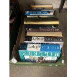 Box of various antique reference books