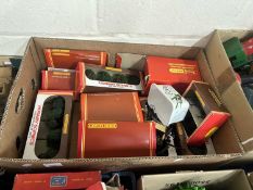 Box of various Hornby model railway accessories