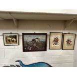 Four framed prints