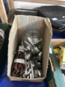 Box of various assorted cutlery