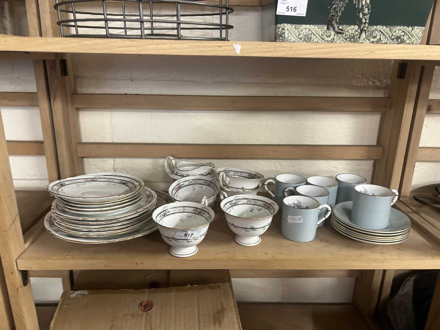 Mixed Lot: Shelley part tea service together with a Royal Worcester woodland pattern part coffee