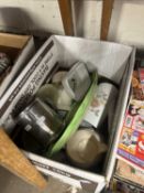 One box of various house clearance ceramics etc