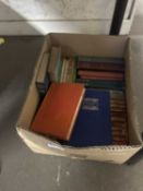 Box of assorted books
