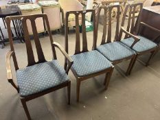 Set of four Nathan retro teak dining chairs