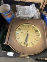 Mixed Lot: Vintage wall clock, a Joyous Pottery vase, silver plated photo frame etc