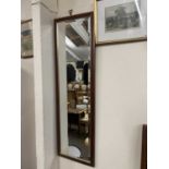 Rectangular bevelled wall mirror