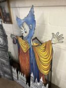 Cut out metal wizard figure from Jack and the Beanstalk, originally from the snails ride, Great