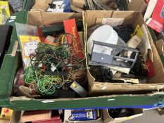 Box of various model railway sundries