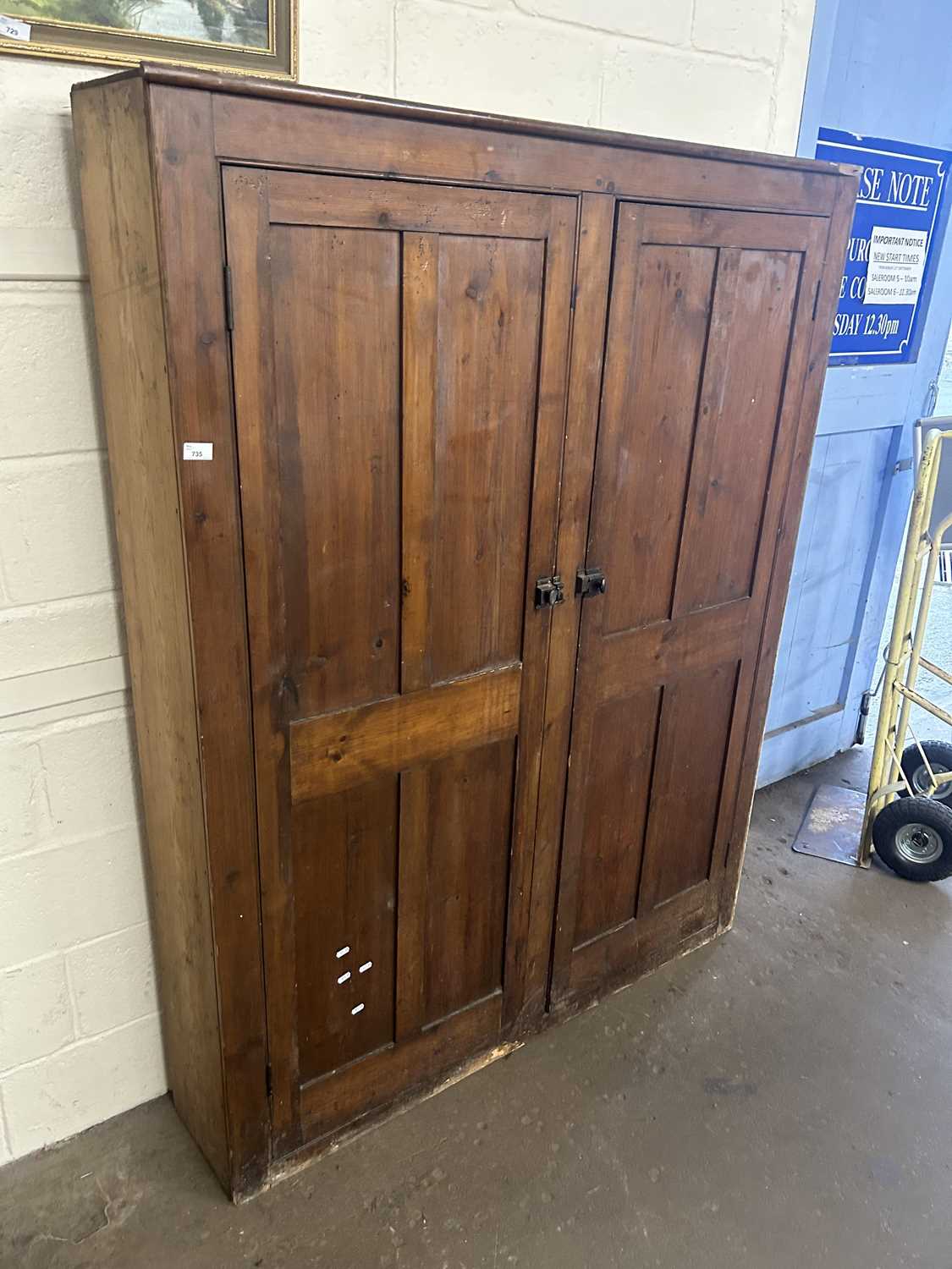 Pine two door cupboard
