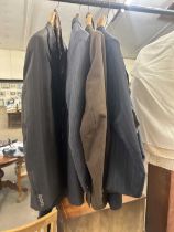 Group of four various gents vintage suit jackets and trousers