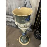 A Langley ware jardiniere and stand