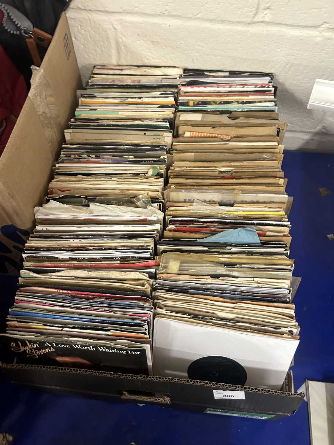 Box of various assorted singles