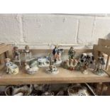 Mixed Loty: Various Staffordshire bisque and other figurines