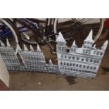 Cut out sheet metal model of the Houses of Parliament, originally from the snails ride, Great