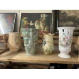 Mixed Lot: Arthur Wood decorated jug, Aynsley vase and others (4)