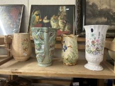 Mixed Lot: Arthur Wood decorated jug, Aynsley vase and others (4)