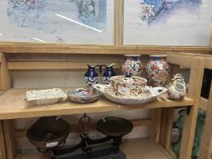 Mixed Lot: Pair of Imari vases and other assorted ceramics