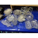 Mixed Lot: Various pressed glass bowls, jugs etc