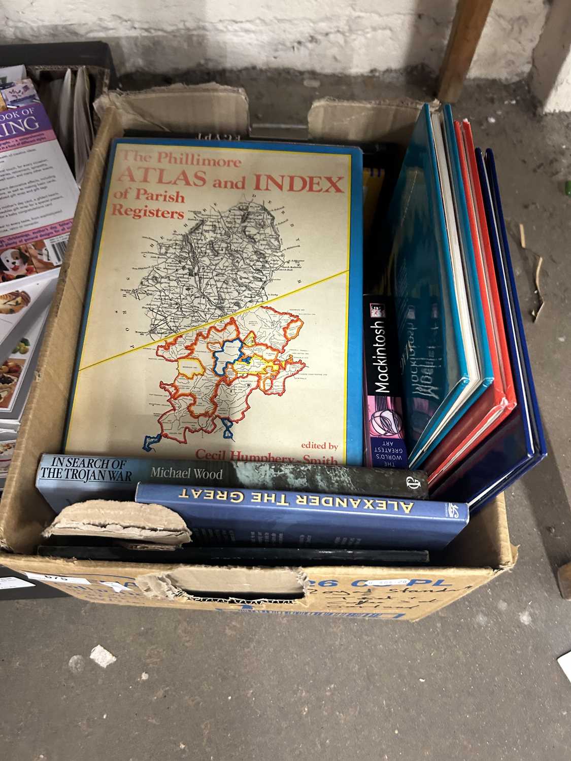 One box of various mixed books