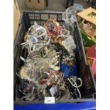 Large box of various assorted costume jewellery