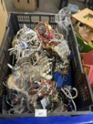 Large box of various assorted costume jewellery