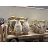 Mixed Lot: Ducal vases and jardiniere plus others (5)