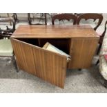 Mid Century space saving twin pedestal office desk with pull out filing section