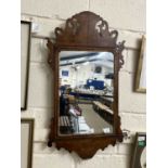 Small Georgian style fretwork framed wall mirror