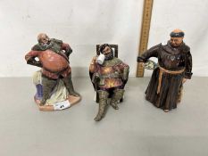 Royal Doulton figures The Jovial Monk, The Foaming Quart and Falstaff (3)