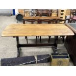 Modern oak refectory table