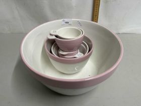 Group of John Lewis mixing and measuring bowls