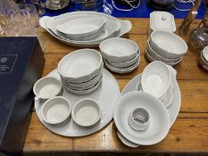 Quantity of white glazed dinner wares