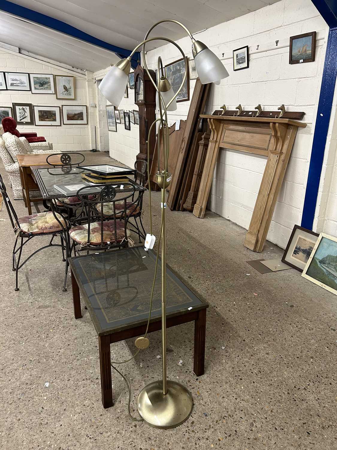 Modern floor standing three branch lamp