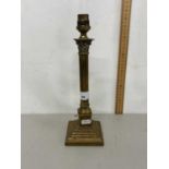 Brass corinthian column type table lamp base
