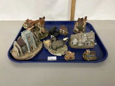 Mixed Lot: Various model cottages, animals etc
