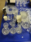 Mixed Lot: Various assorted glass wares and other items to include various rose bowls, dressing