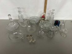 Mixed Lot: Various glass wares to include condiment bottles, ashtrays etc