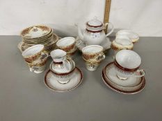 Mixed Lot: Tea wares comprising Aynsley, rose decorated tea wares and Royal Grafton Majestic