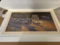 Anthony Gibbs (British, b.1951), 'The Great White Tiger', limited edition chromolithograph, numbered