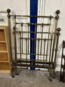 Late 19th or early 20th Century brass and iron single bed ends (no side rails)